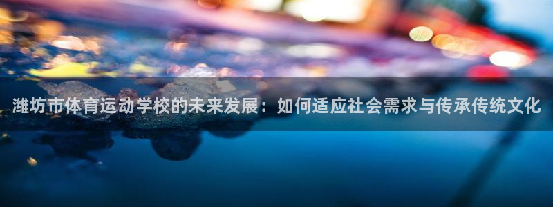 注册千亿国际官方正版app：潍坊市体育运动学校的未来